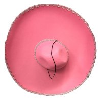 Шляпа Самбрерро розовая