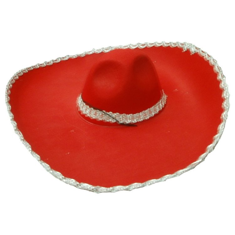 Шляпа Самбрерро красная