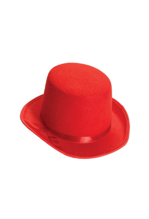 Шляпа Цилиндр (красный фетровый)