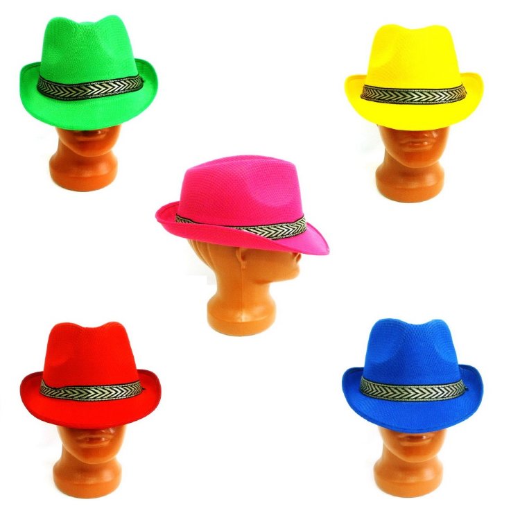Шляпа сетчатая стильная цветная