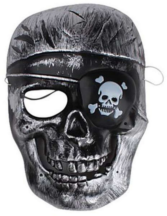 Маска пиратский череп темный